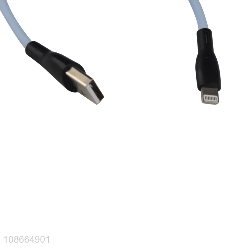 High quality 100cm 5V/2.4A silicone lightning cable