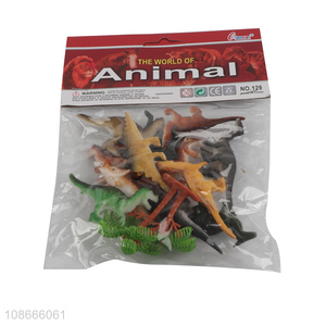 Top selling 12pcs kids artificial animal dinosaur toys wholesale