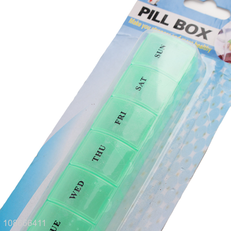 Wholesale 7-day pill case food grade plastic medicine container box