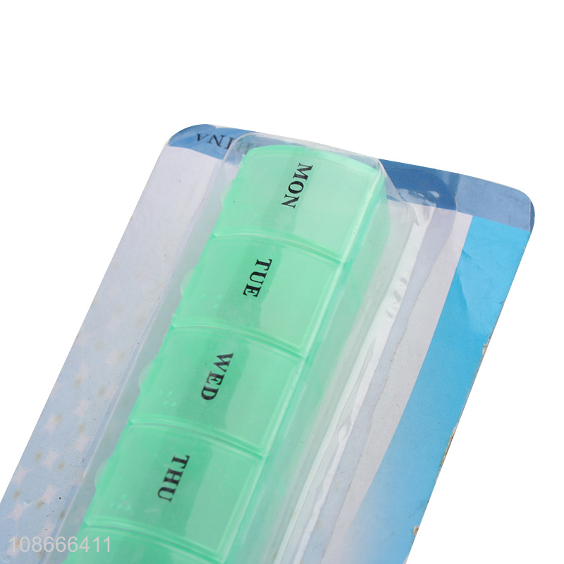 Wholesale 7-day pill case food grade plastic medicine container box