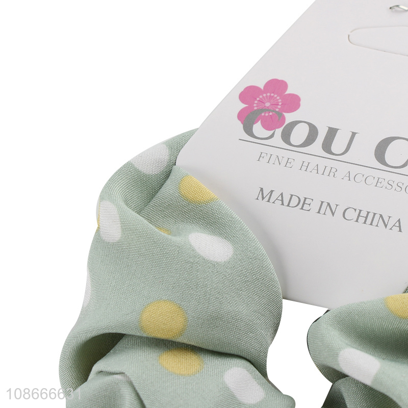 Good quality polka dot hair scrunchies hair rings hair bands