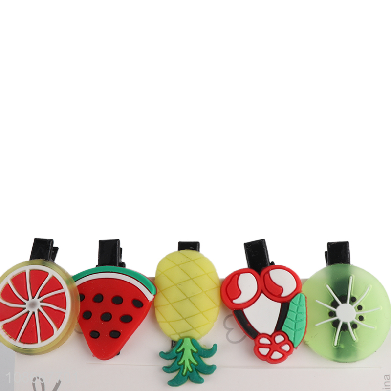 Top products fruit series cartoon girls hairpin hair clips for decoration