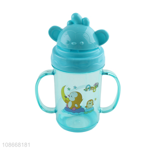 Popular products cartoon kids portable plastic water cup with handle