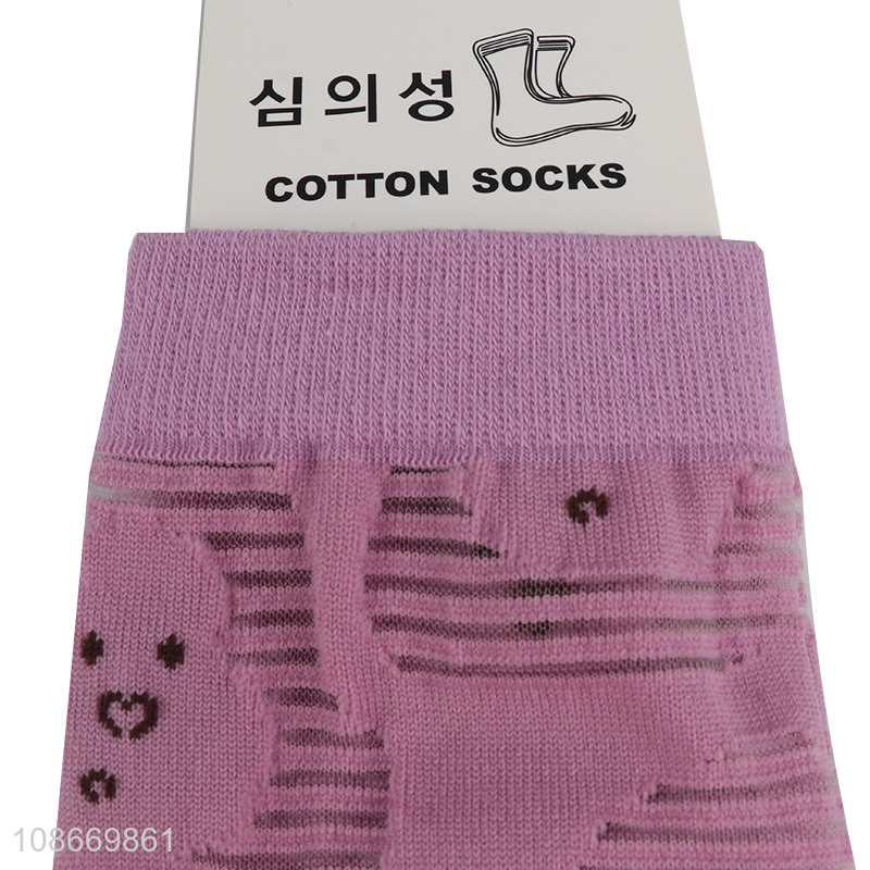 Wholesale cute sheer socks mesh transparent ankle socks for women