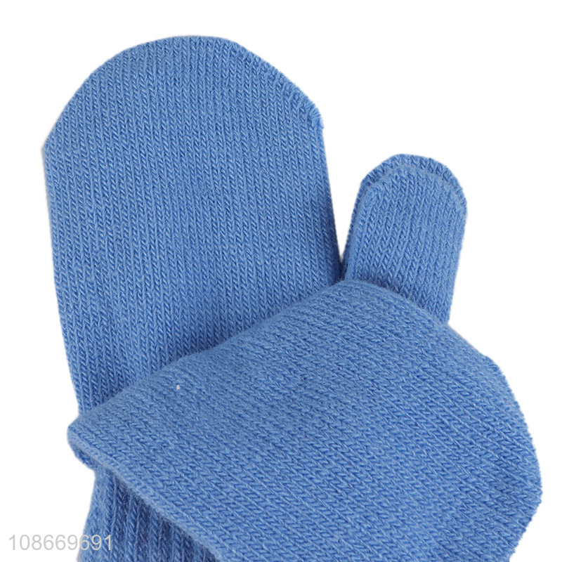 Wholesale cute knitted gloves outdoor winter warm gloves for kids