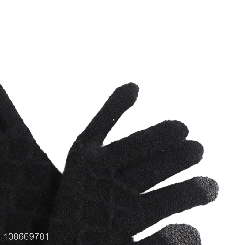 Wholesale men's winter warm gloves with sensitive touch screen texting