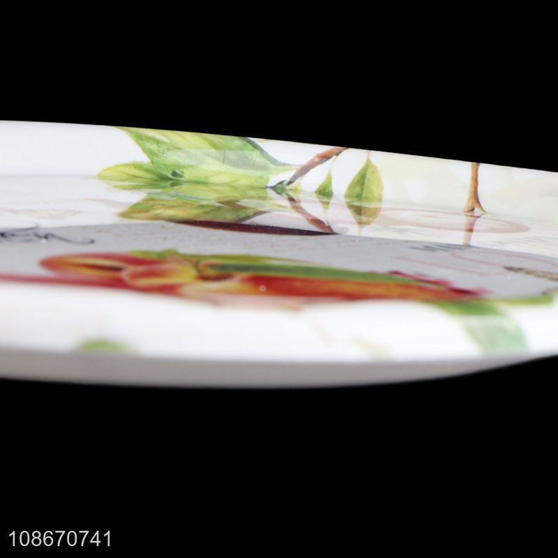 Factory direct sale floral printed plastic food serving trays