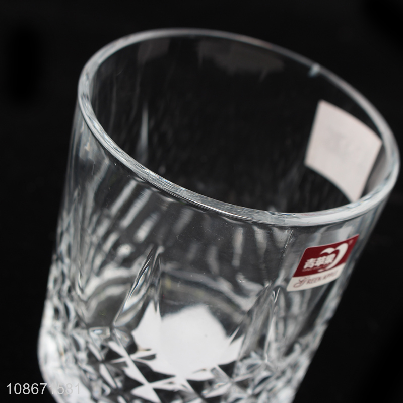 Good quality clear glass drinking cup whiskey glasses for home and bar