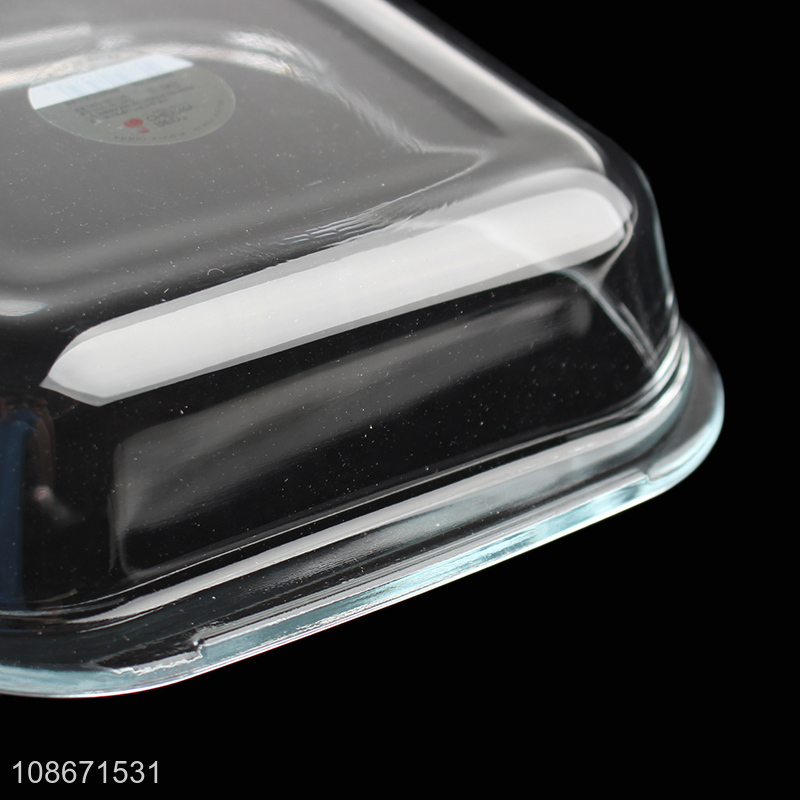 Hot sale transparent high borosilicate glass baking pan baking dish