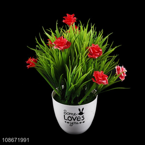 Online wholesale simulation flower bonsai fake flower for indoor decoration