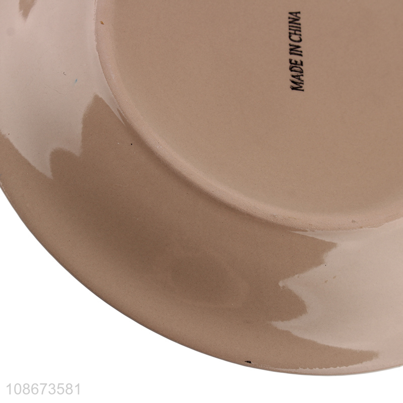 Custom 10.5 inch round vintage ceramic plate porcelain dinner plate