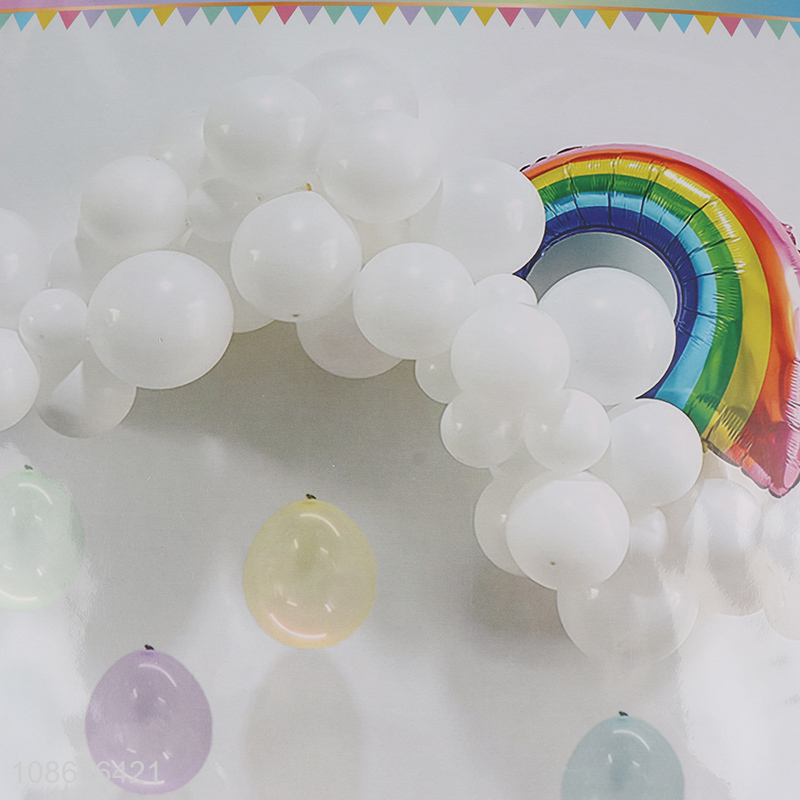 Hot products party decoration cloud rainbow balloon set for sale