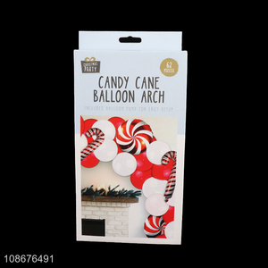 Yiwu factory christmas series candy cane balloon kit with balloon pump