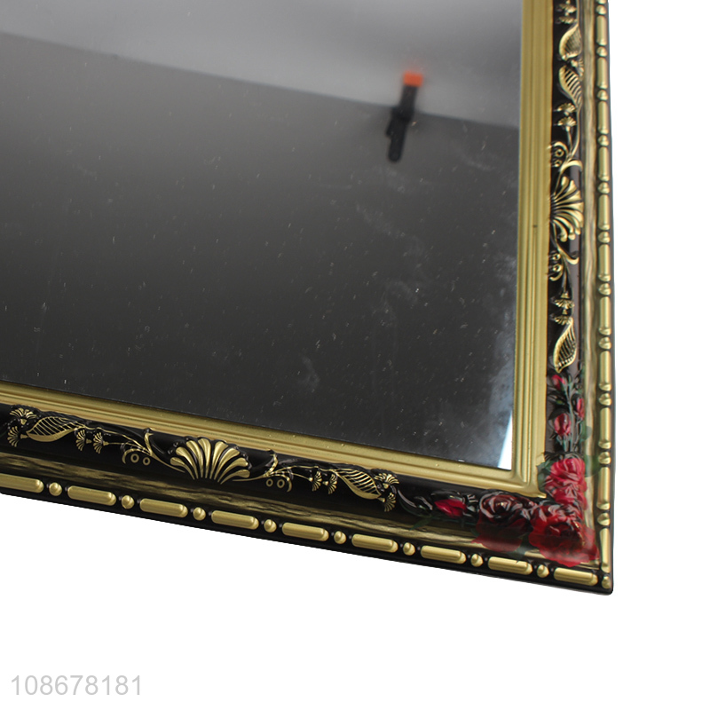 Good quality rectangle antique vanity wall mirror for bathroom mantel