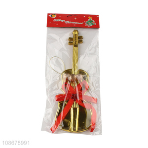 Latest products guitar shape xmas tree hanging ornaments decoration