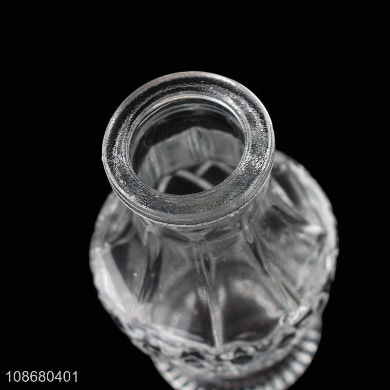 Wholesale clear mini glass whisky decanter with airtight stopper for wine liquor