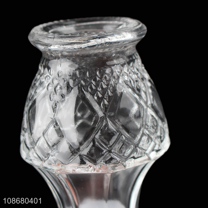 Wholesale clear mini glass whisky decanter with airtight stopper for wine liquor