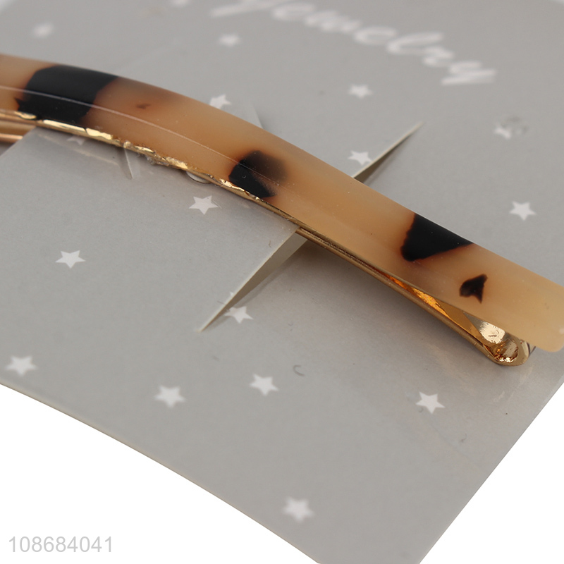 Hot selling cellulose acetate tortoise shell bobby pins hair accessories
