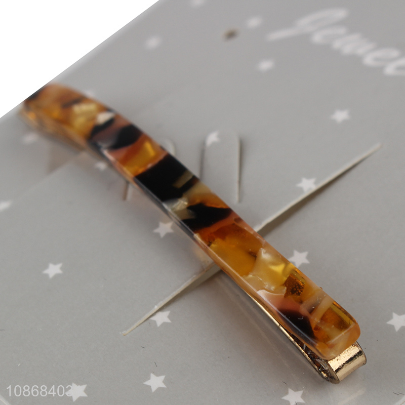 Wholesale hair clips cellulose acetate bobby pins aesthetic bang clips