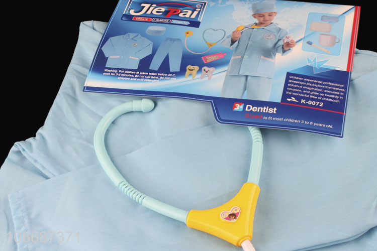 Wholesale educational kids dentist costumes set doctor playset for girls