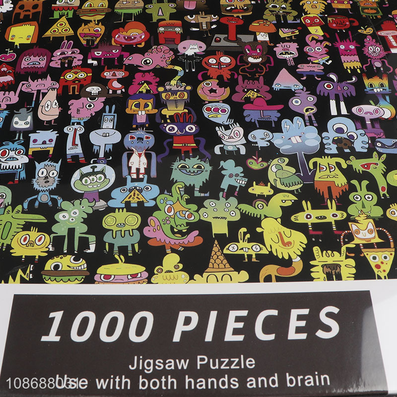 Factory supply 1000 pieces puzzle rainbow doodle jigsaw puzzle