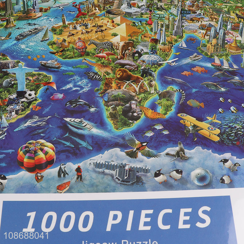 China imports 1000 pieces puzzle world landmark jigsaw puzzle