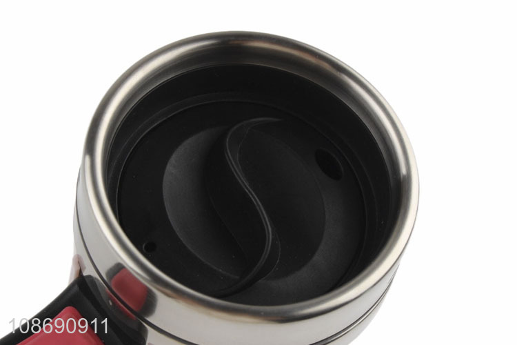 Wholesale 450ml stainless steel automatic self mixing coffee mug stirring cup