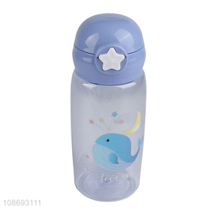 Factory price bpa free kids plastic water bottle straw drinking bottle for sale