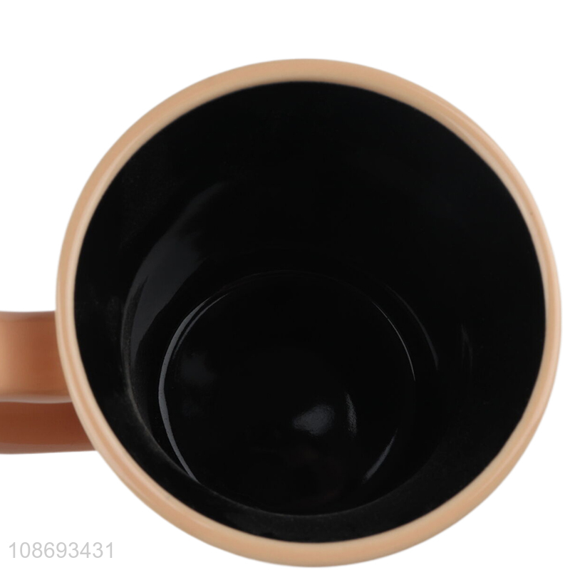 New product glossy embossed ceramic mug coffee cup water cup