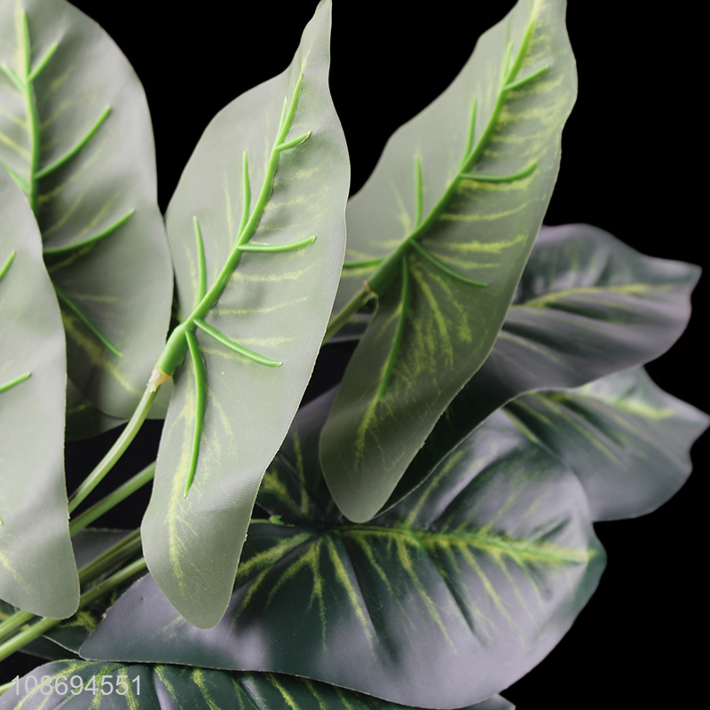 Good sale green 9heads natural decorative fake leaves artificial plants wholesale