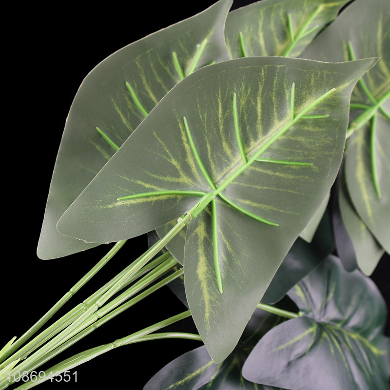 Good sale green 9heads natural decorative fake leaves artificial plants wholesale