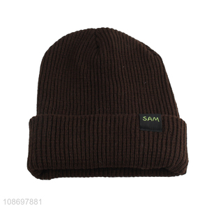 Latest products fashion winter outdoor beanies hat knitting hat for adult