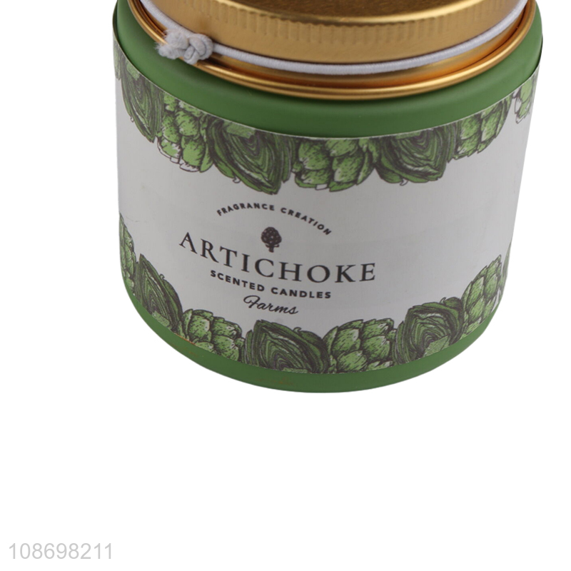 Best sale home décor artichoke scented candle glass jar candle wholesale