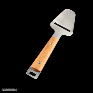 Online wholesale stainless steel kitchen gadget cheese shovel with wooden handle