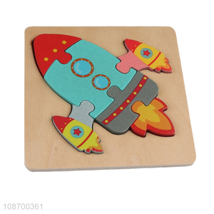 Most popular rocket shape children learning educational toy puzzle toy