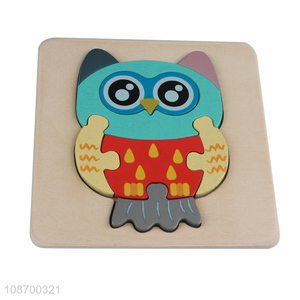 Hot products cartoon owl kids jigsaw educational toy for sale
