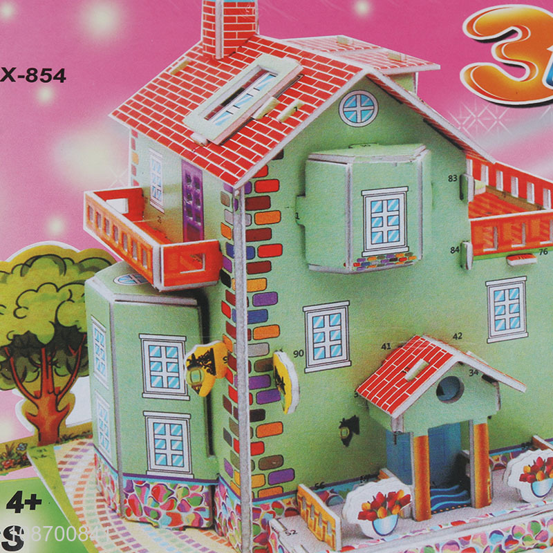 Online wholesale 33 pieces 3D beach villa jigsaw puzzle for kids