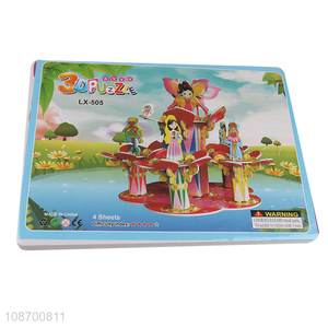 New product 3D fairy house jigsaw puzzle DIY model building toy
