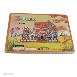 New product 33 pieces DIY 3D autumn courtyard jigsaw puzzle toy