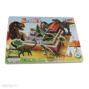 Hot selling DIY 3D dinosaur paradise jigsaw puzzle toys for boys