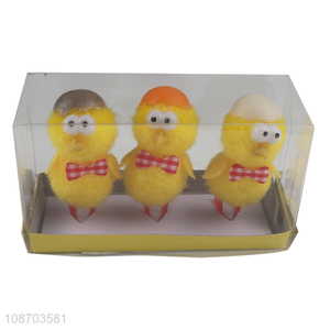 Hot selling mini Easter chicks figurines statues for Easter party decoration