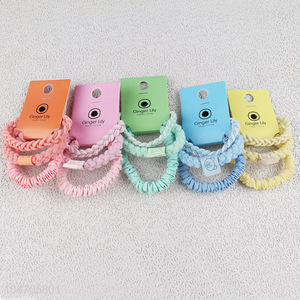 Factory price candy colored elastic hair ropes hair ties for sale