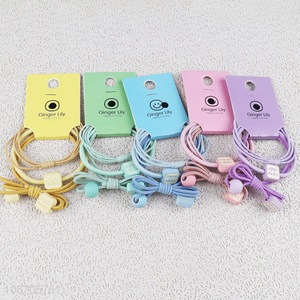 Hot product candy-colored hair rings elastic hair ties for women