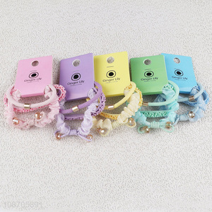 Hot sale candy colored hair ropes hair accessories for women girls
