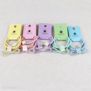 New products candy colored no damage stretch ponytail hair ties