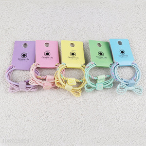 China supplier women hair accessories candy colored elastic hair ties