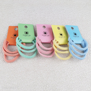 China wholesale candy colored elastic hair bands for thick hair