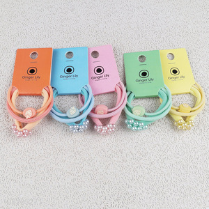 Bottom price candy colored hair bands ties women hair accessories