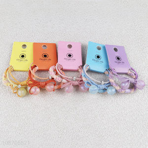 Good quality candy colored hair ties elastic hair ropes for girls