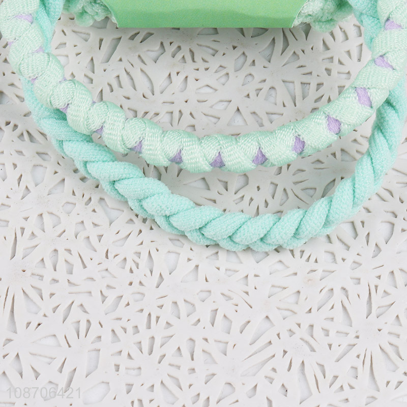 Good quality candy color braided elastic hair rope hair ring for hair accessories